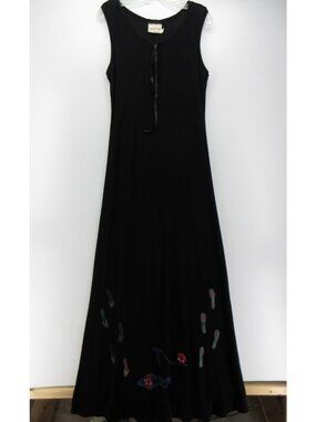 VGT Staley Gretzinger Dress 1 Bread Maxi A-line Art Lagenlook Small*
